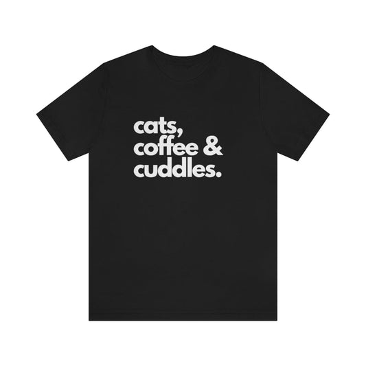 Cats Coffee & Cuddles Premium Unisex Tee